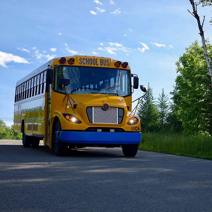 A photo of the What if you could reduce costs and increase reliability through electric school buses?  project