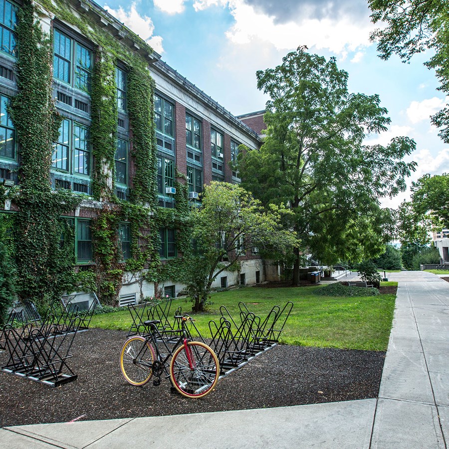 Bike racks near the VEIC office